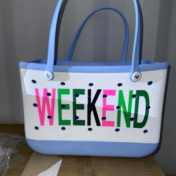 Stylish Blue Weekend Tote Bag - Picture 1 of 1